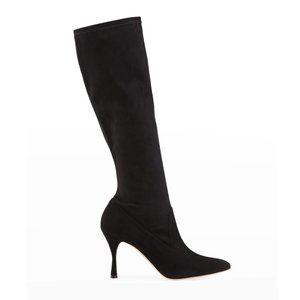 Manolo Blahnik Pamfilo Suede Knee Boots